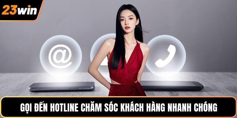 Gọi đến hotline chăm sóc khách hàng nhanh chóng