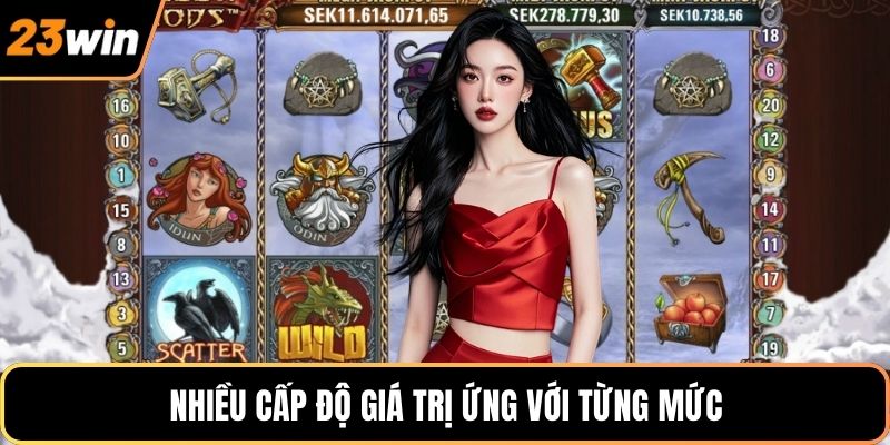 Nhiều cấp độ giá trị ứng với từng mức