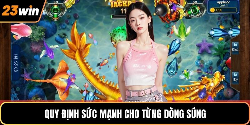 Quy định sức mạnh cho từng dòng súng